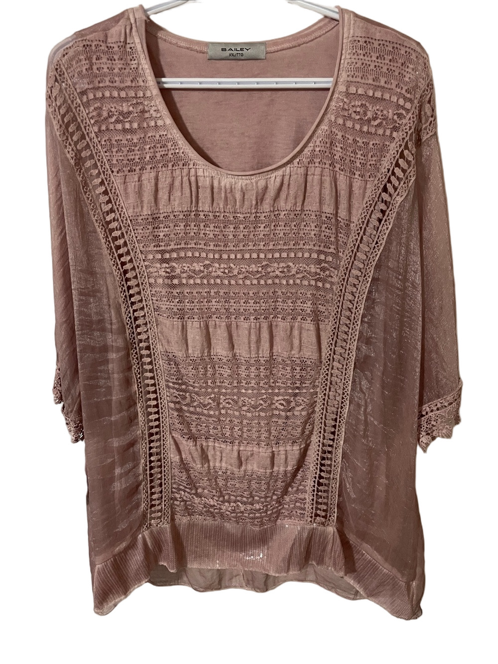 Bailey Pink Tunic Top Size XXL